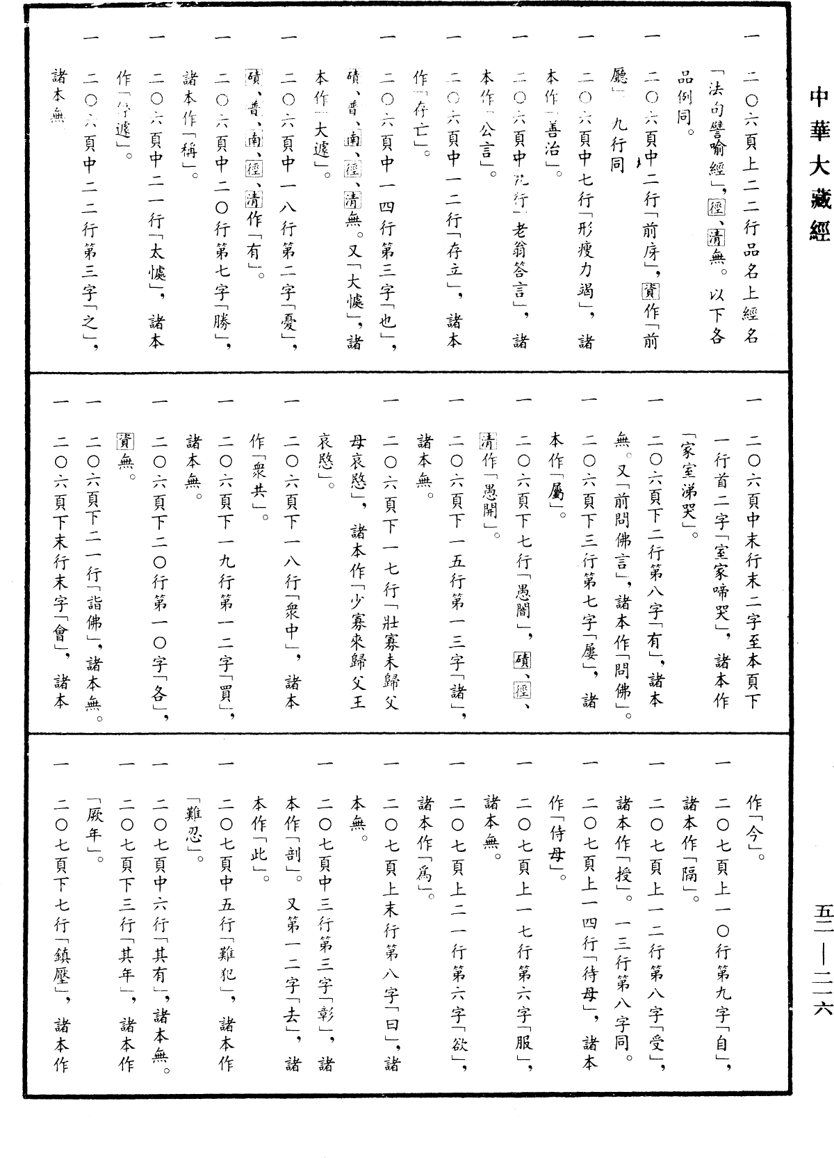 法句譬喻經《中華大藏經》_第52冊_第216頁