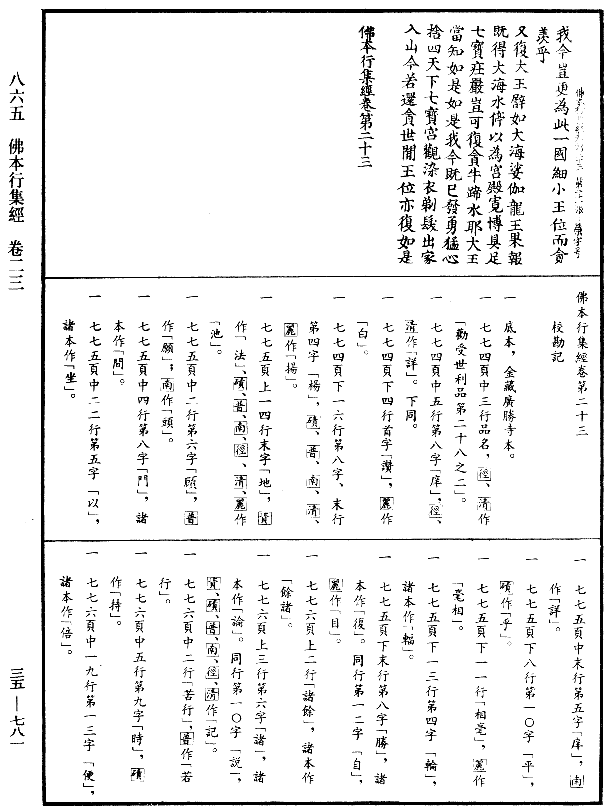 佛本行集經《中華大藏經》_第35冊_第0781頁