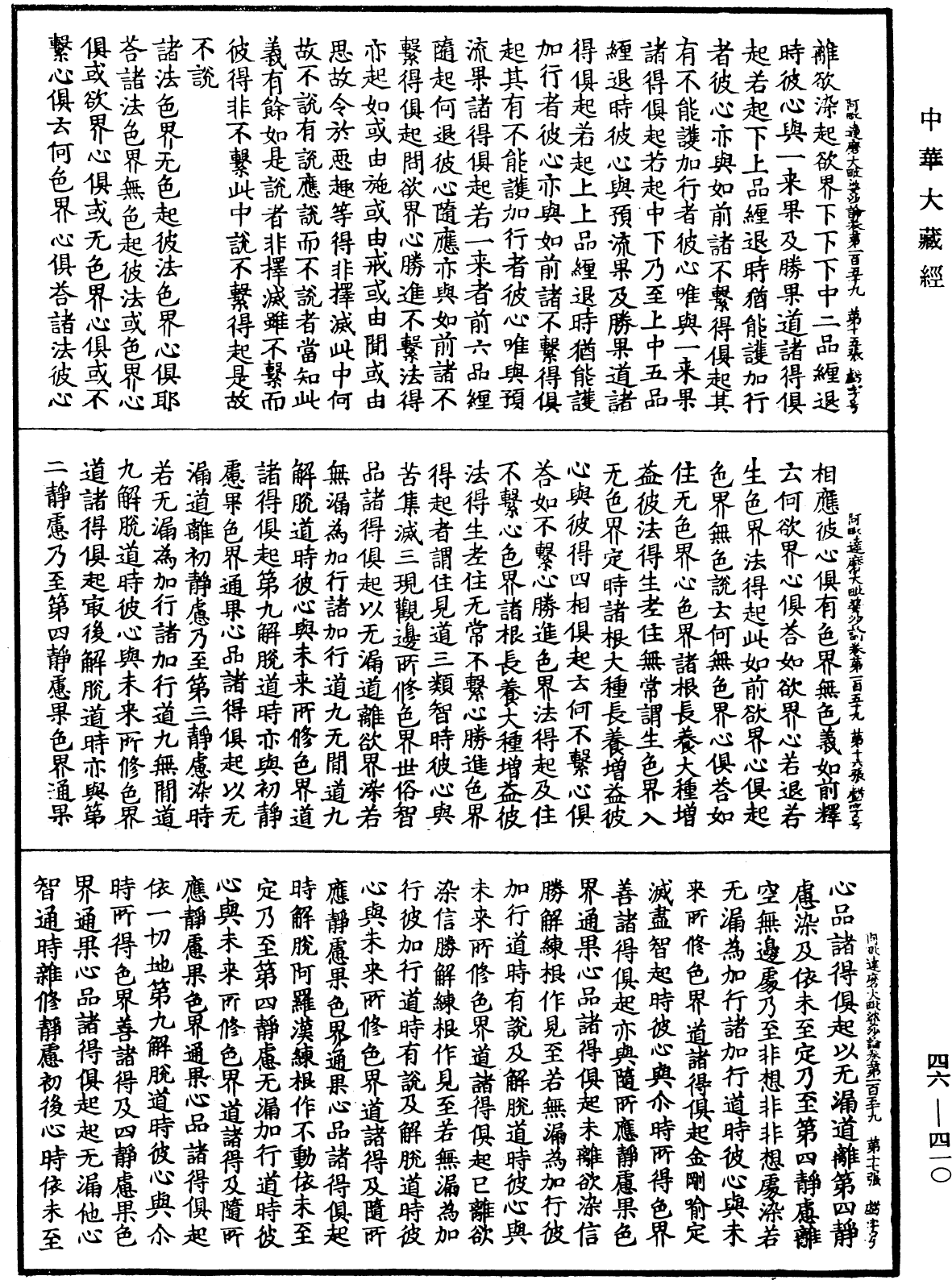 阿毗達磨大毗婆沙論《中華大藏經》_第46冊_第0410頁