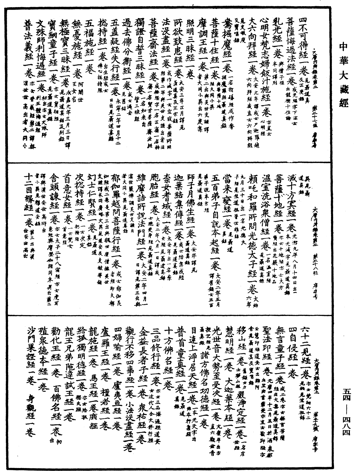 大唐内典录《中华大藏经》_第54册_第484页