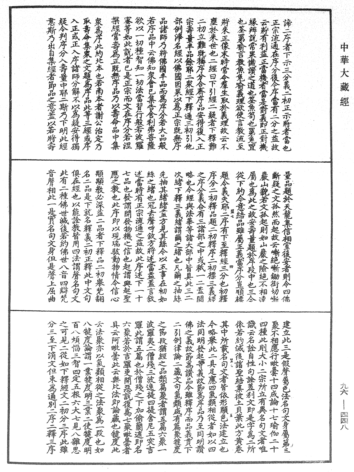 金光明經文句記《中華大藏經》_第96冊_第448頁