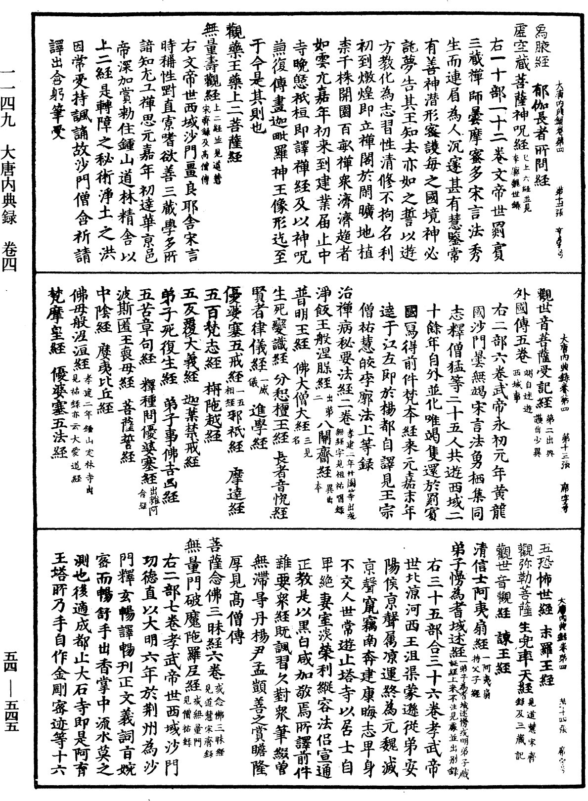 大唐内典录《中华大藏经》_第54册_第545页