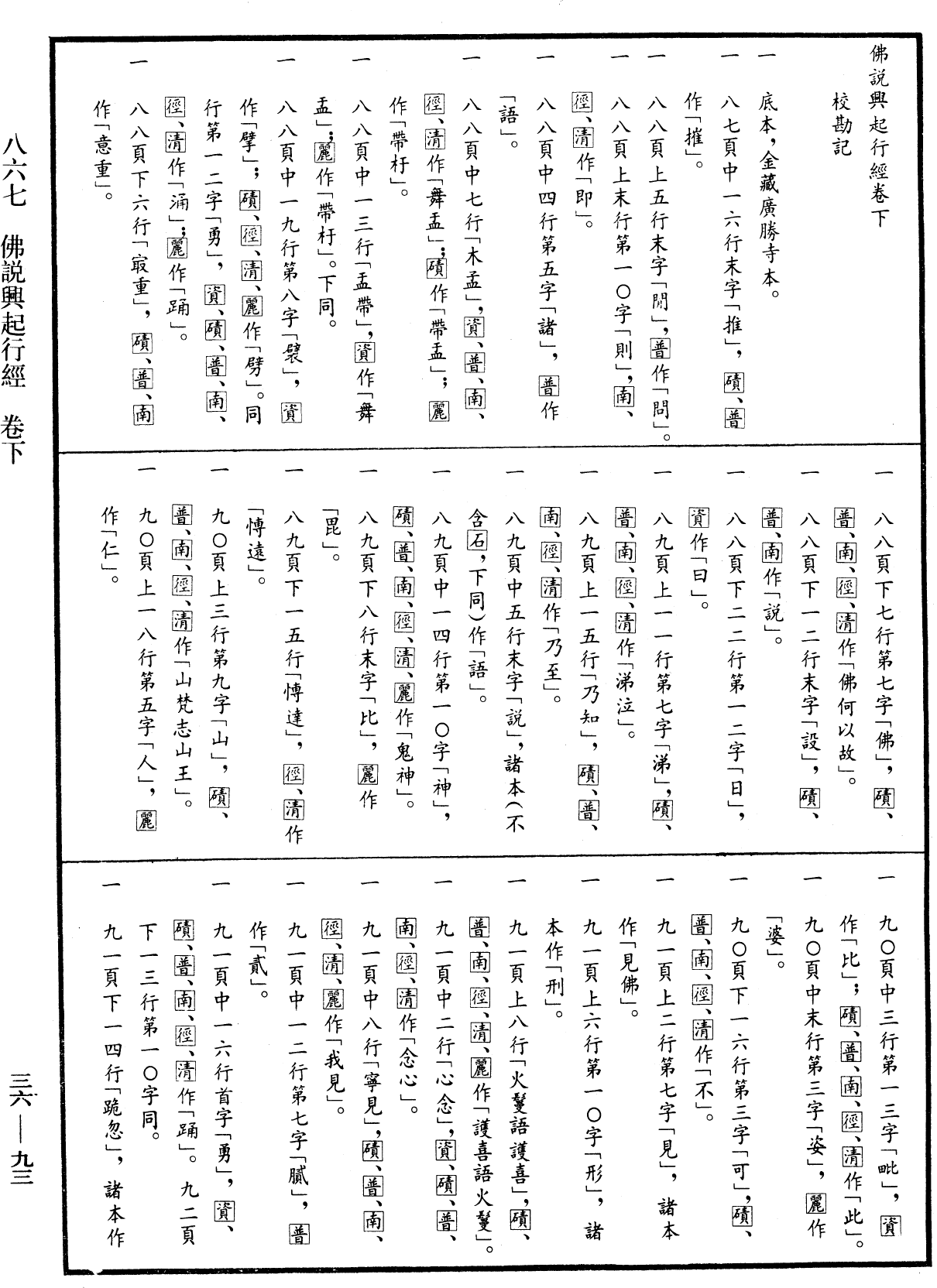 佛說興起行經《中華大藏經》_第36冊_第0093頁