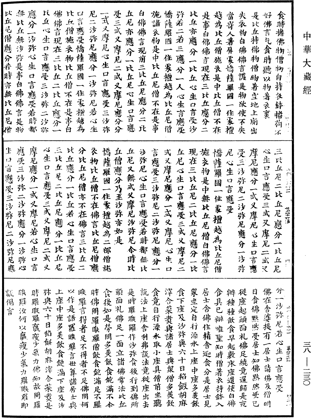 十誦律《中華大藏經》_第38冊_第230頁