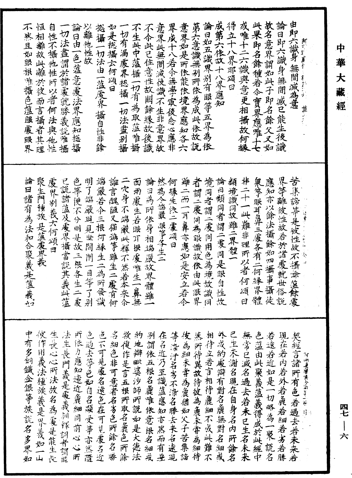 阿毗達磨俱舍論《中華大藏經》_第47冊_第006頁