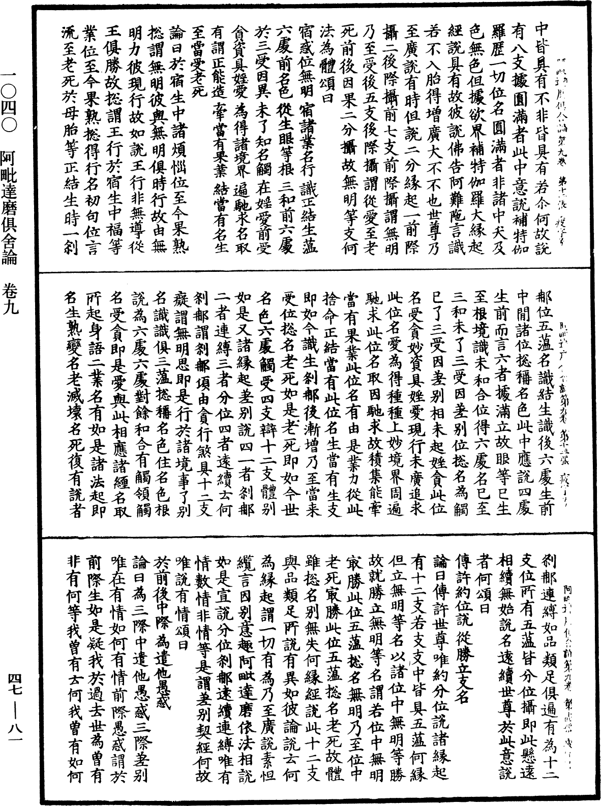 阿毗達磨俱舍論《中華大藏經》_第47冊_第081頁