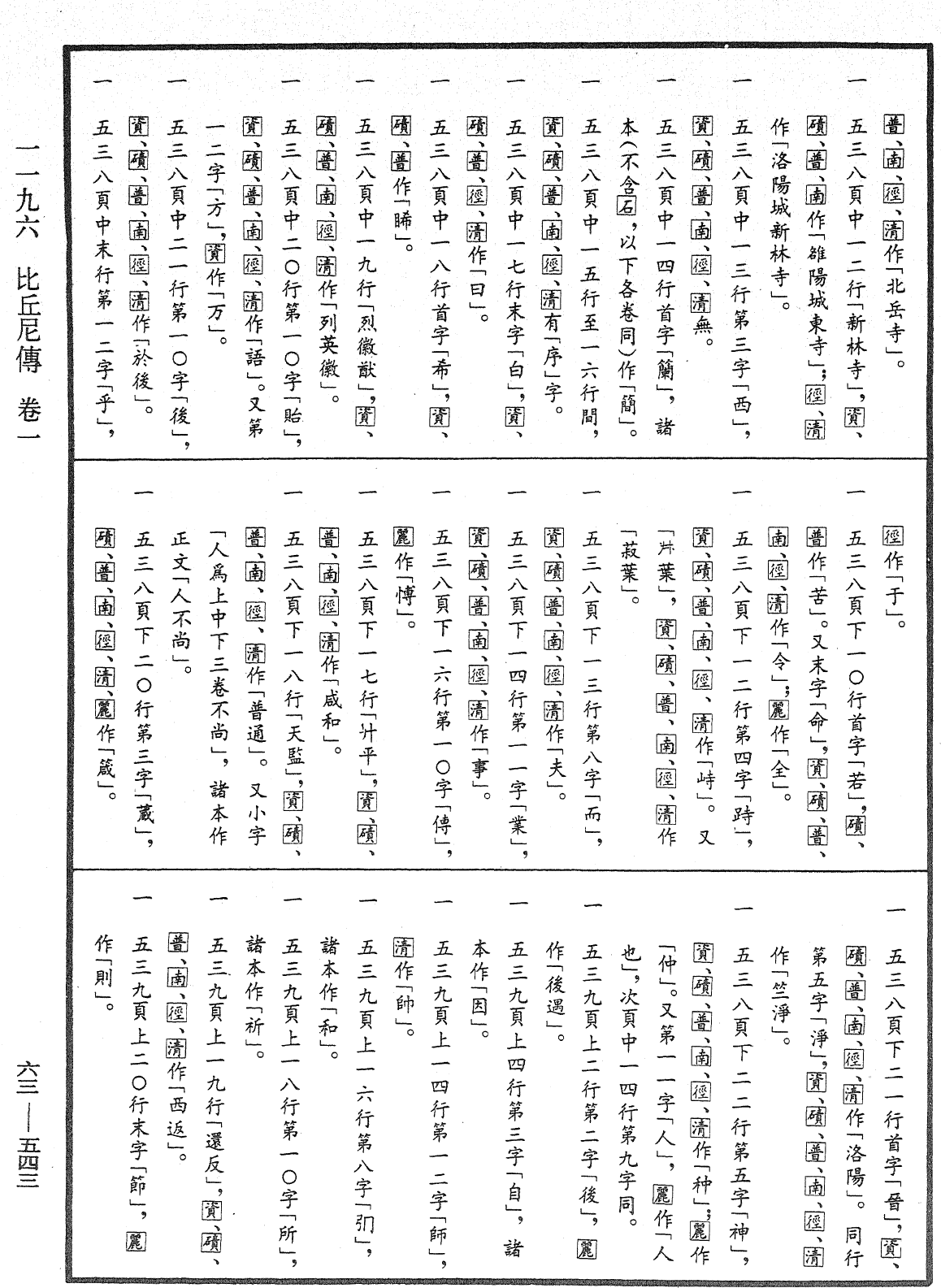 比丘尼傳《中華大藏經》_第63冊_第0543頁