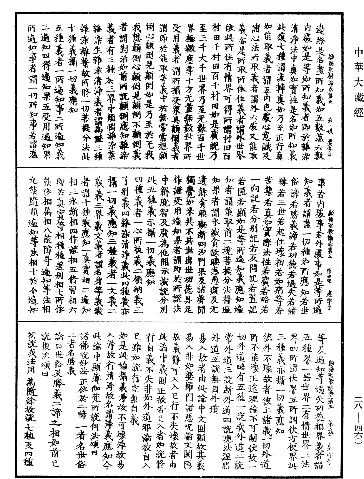 顯揚聖教論《中華大藏經》_第28冊_第0460頁