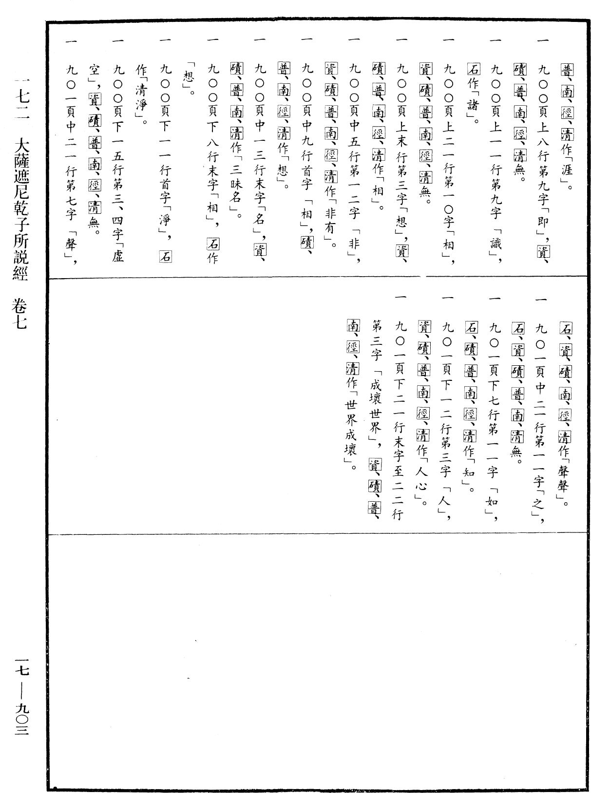 大薩遮尼乾子所說經《中華大藏經》_第17冊_第903頁7