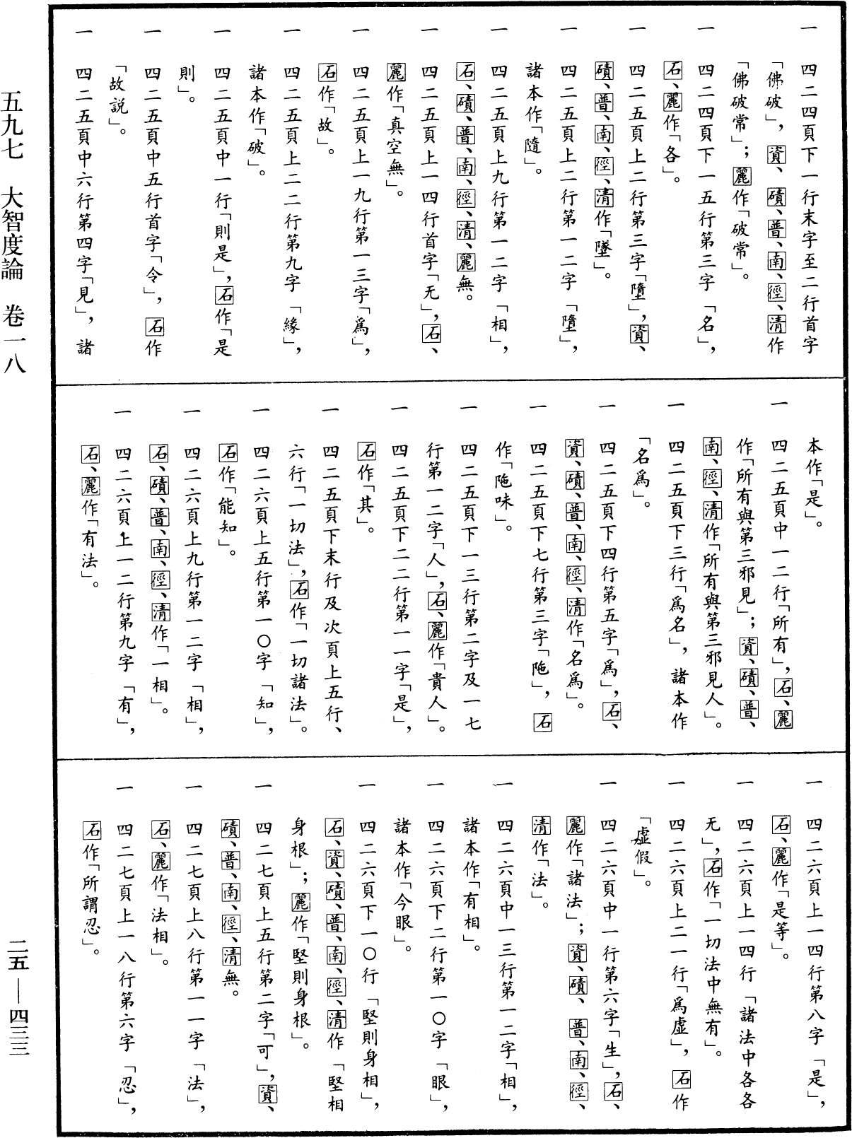 大智度論《中華大藏經》_第25冊_第433頁