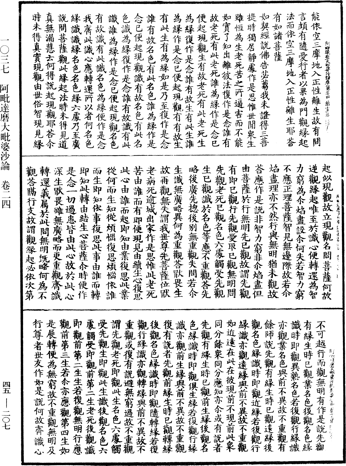 阿毗達磨大毗婆沙論《中華大藏經》_第45冊_第207頁