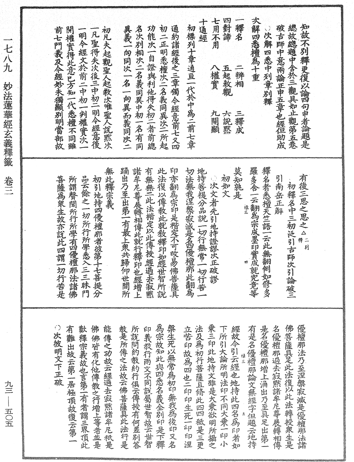 法華玄義釋籤《中華大藏經》_第93冊_第505頁