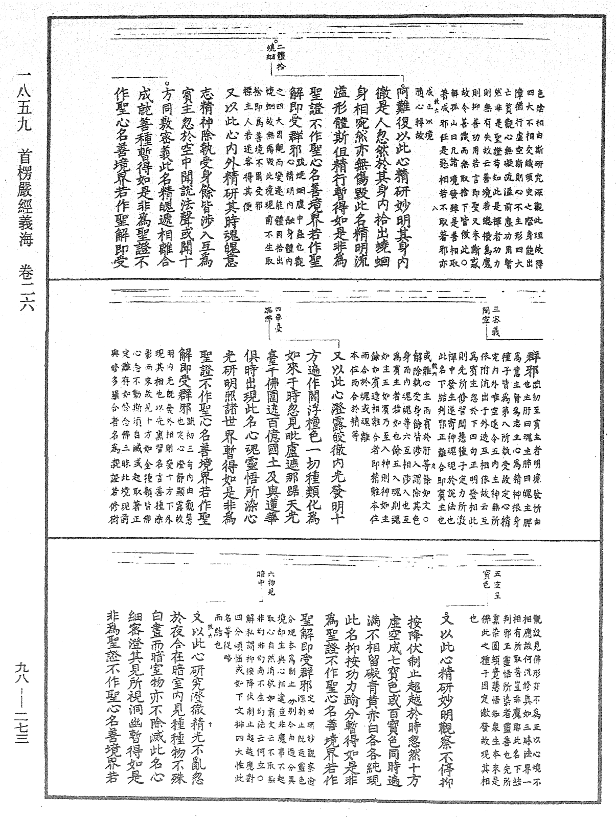 首楞严经义海《中华大藏经》_第98册_第273页