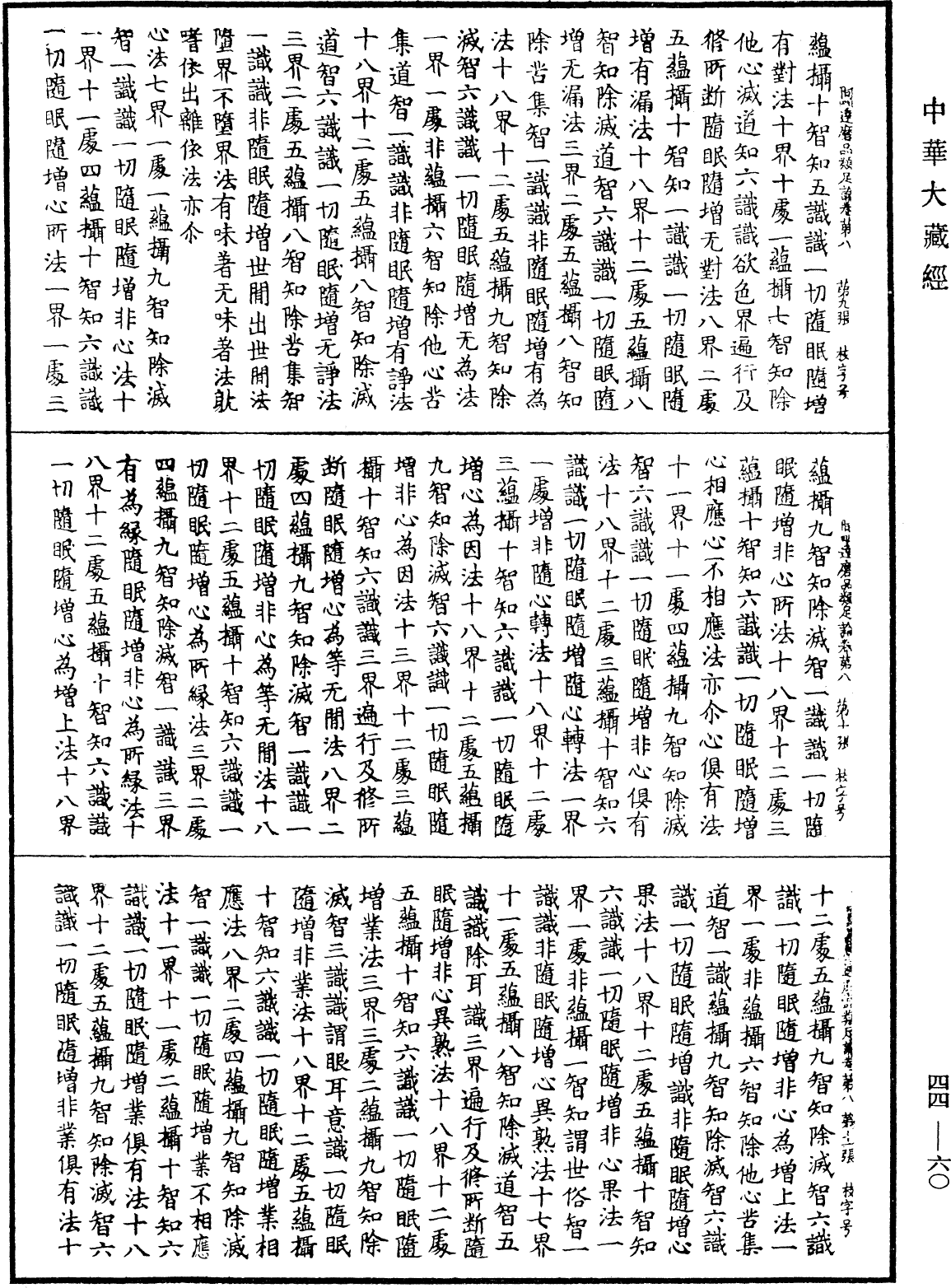 阿毗達磨品類足論《中華大藏經》_第44冊_第0060頁