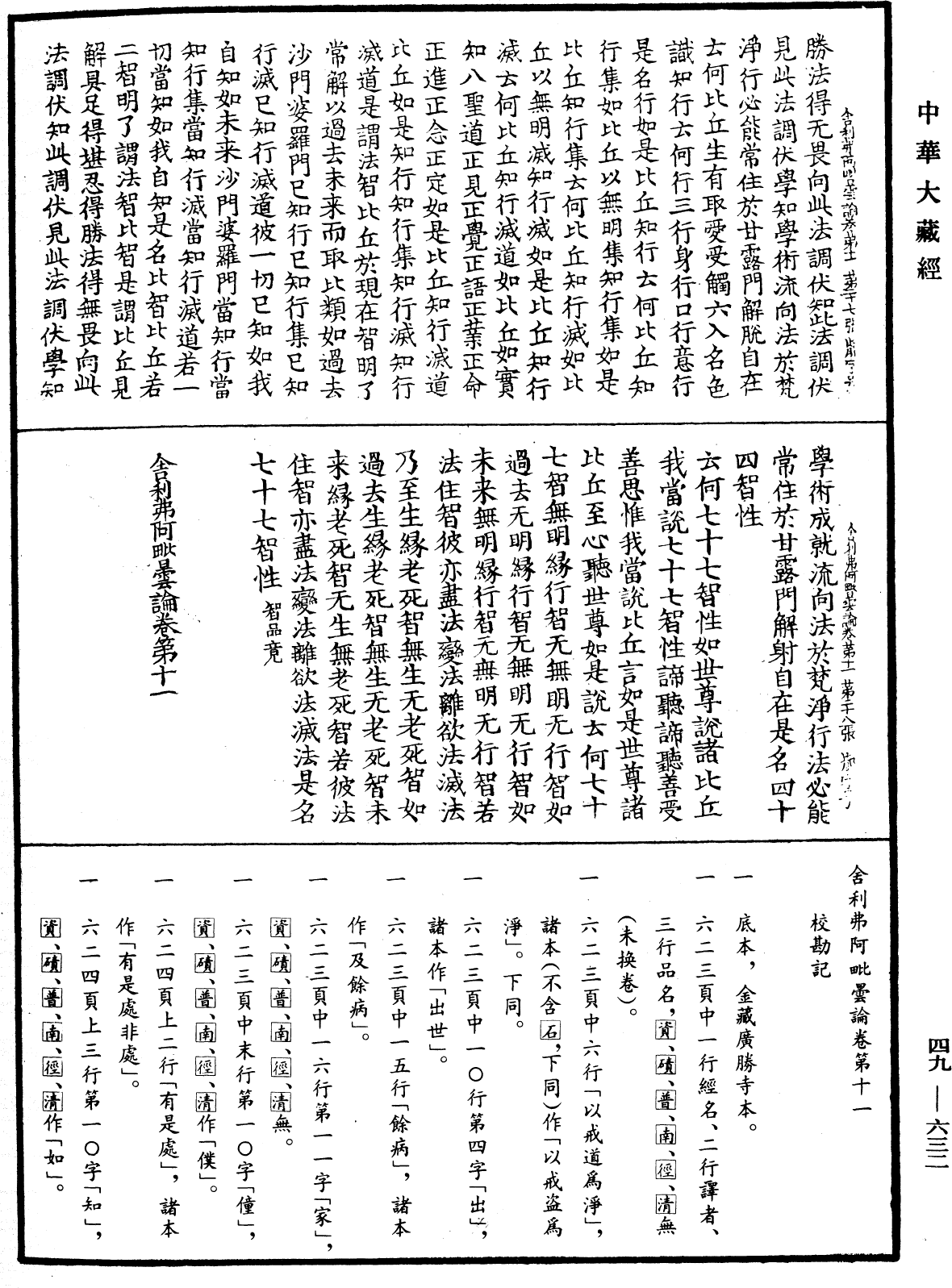 舍利弗阿毗曇論《中華大藏經》_第49冊_第0632頁