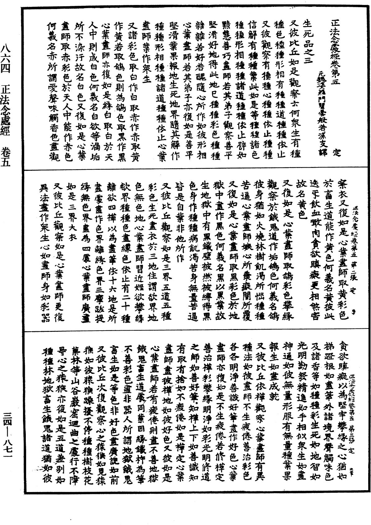 正法念處經《中華大藏經》_第34冊_第0871頁