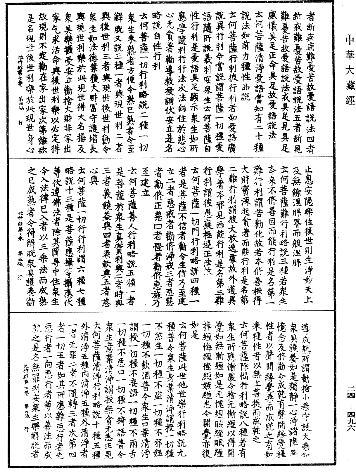 菩薩地持經《中華大藏經》_第24冊_第496頁