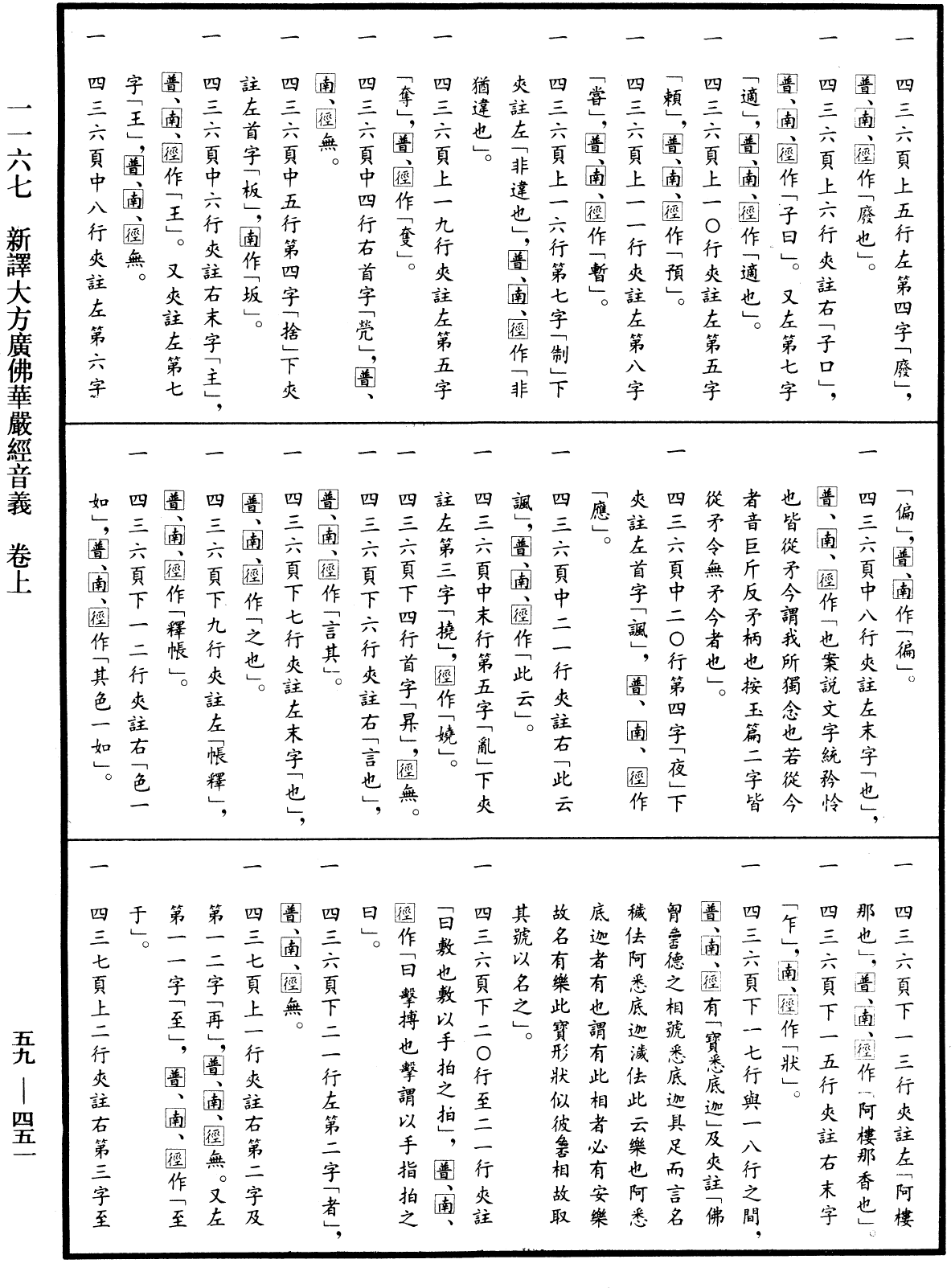 新譯大方廣佛華嚴經音義《中華大藏經》_第59冊_第0451頁