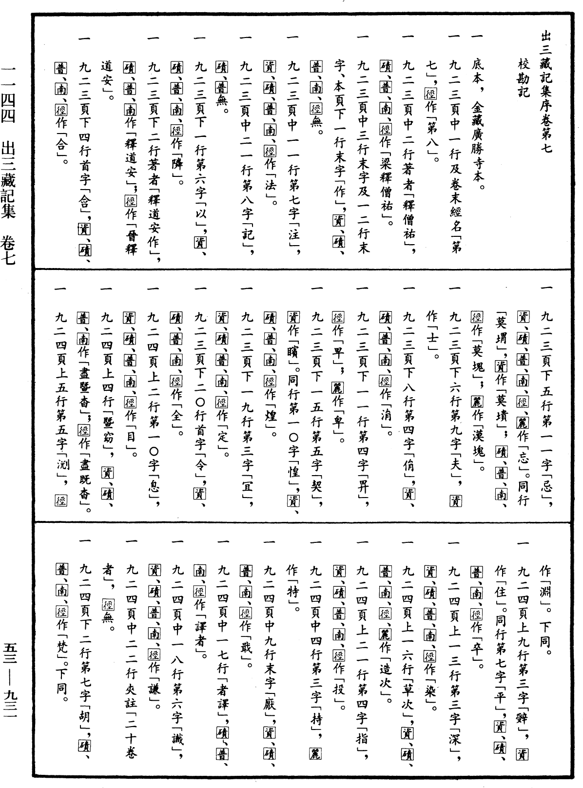 出三藏記集《中華大藏經》_第53冊_第931頁