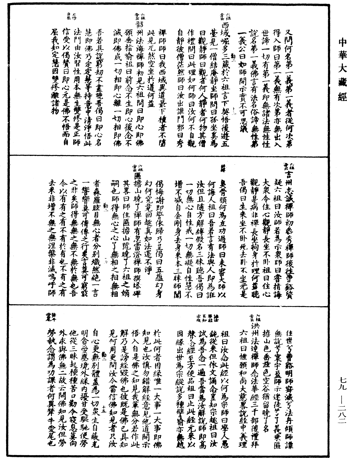 禪宗正脉《中華大藏經》_第79冊_第282頁