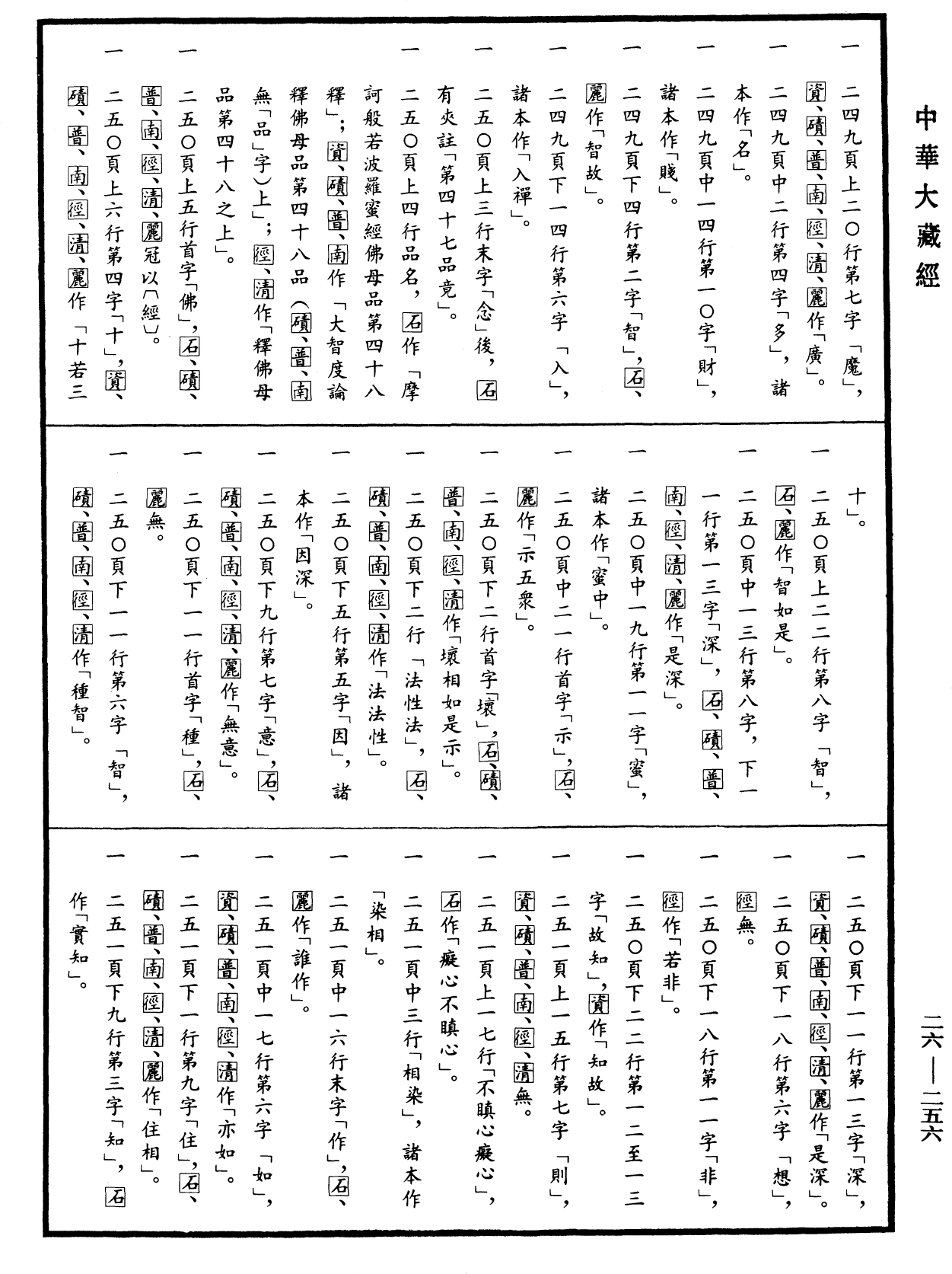 大智度論《中華大藏經》_第26冊_第256頁