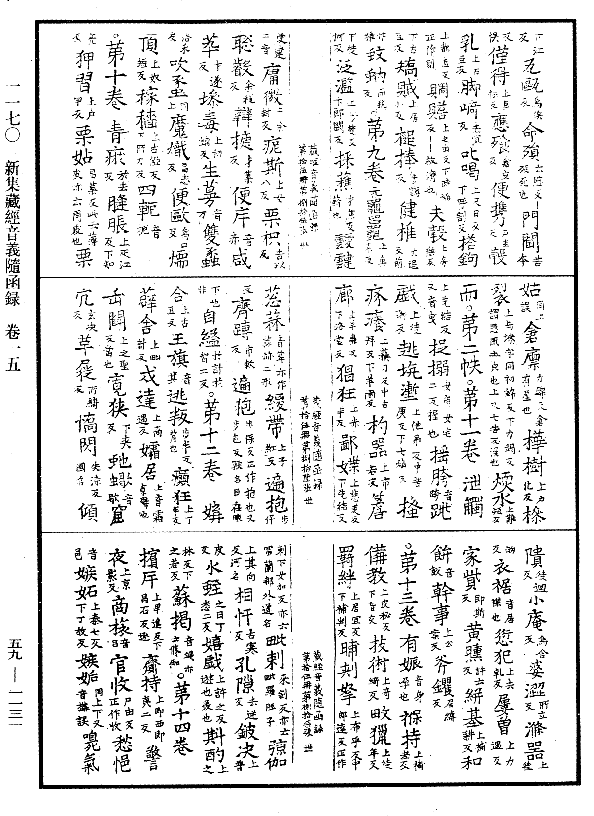 新集藏經音義隨函錄《中華大藏經》_第59冊_第1131頁