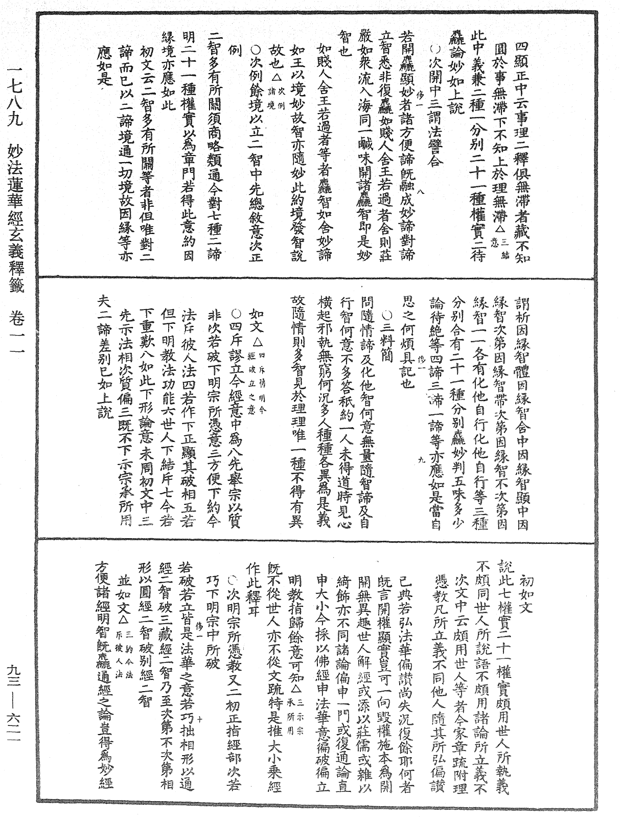 法華玄義釋籤《中華大藏經》_第93冊_第621頁