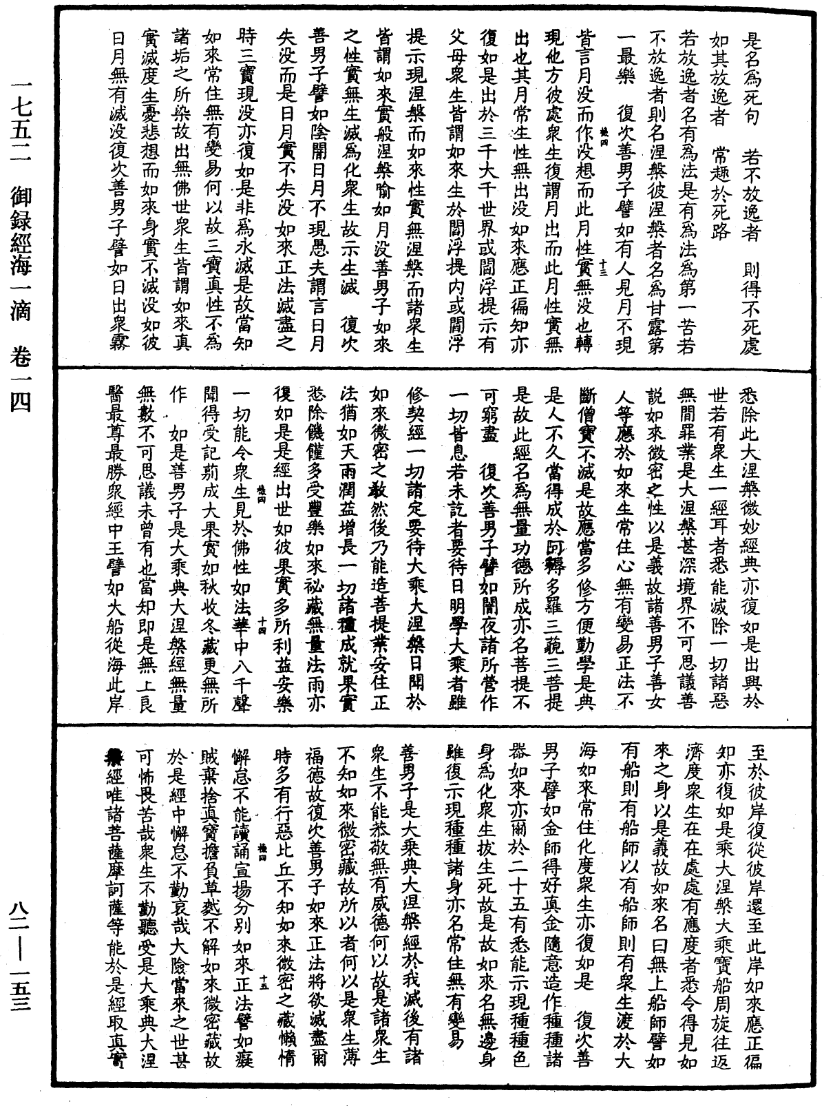 御錄經海一滴《中華大藏經》_第82冊_第0153頁