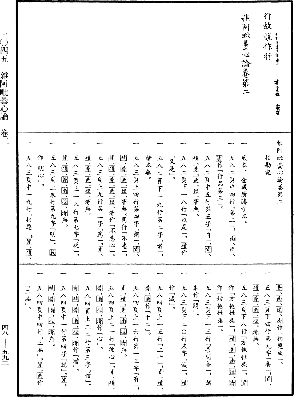 雜阿毗曇心論《中華大藏經》_第48冊_第0593頁