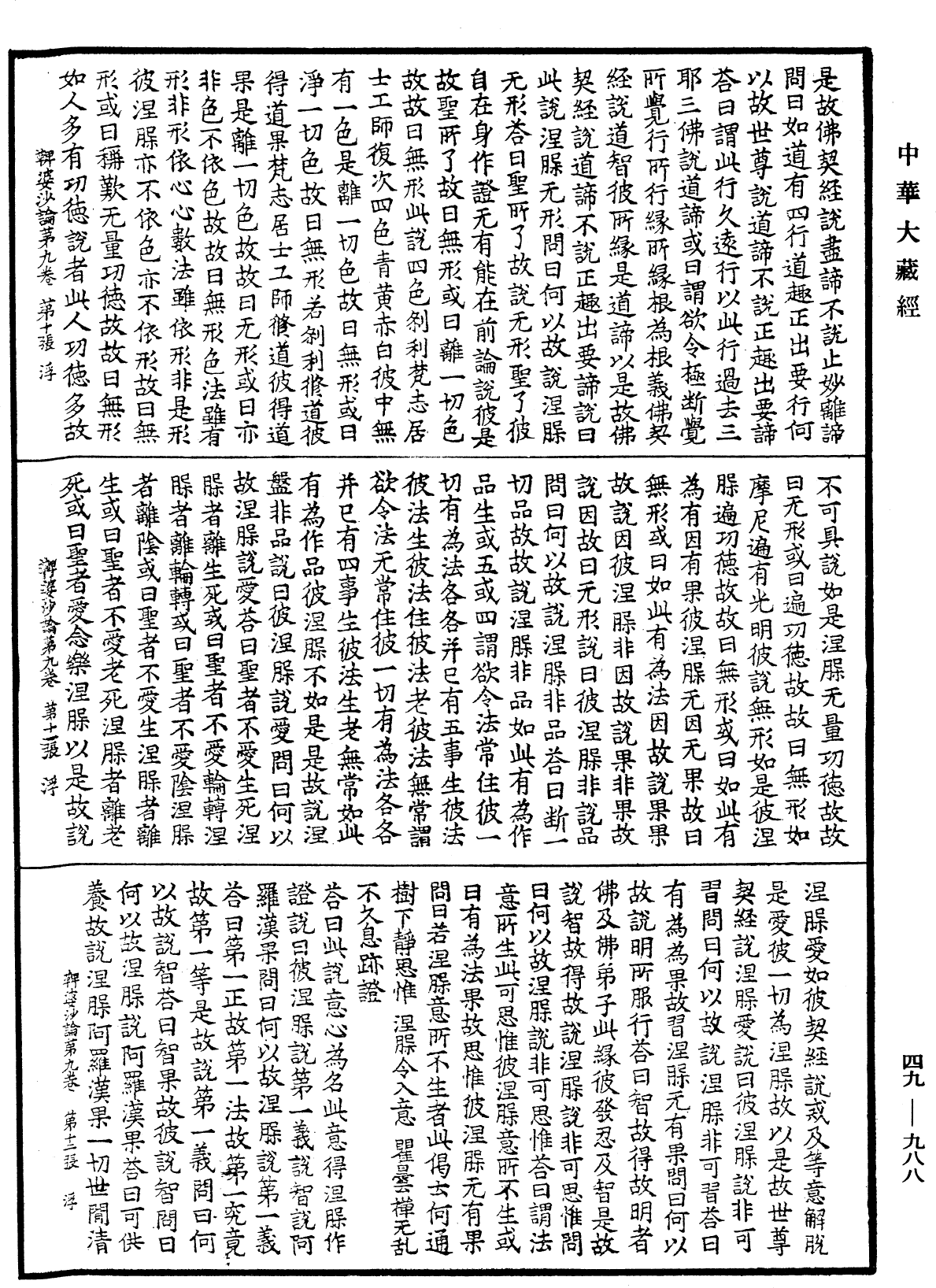 鞞婆沙論《中華大藏經》_第49冊_第0988頁