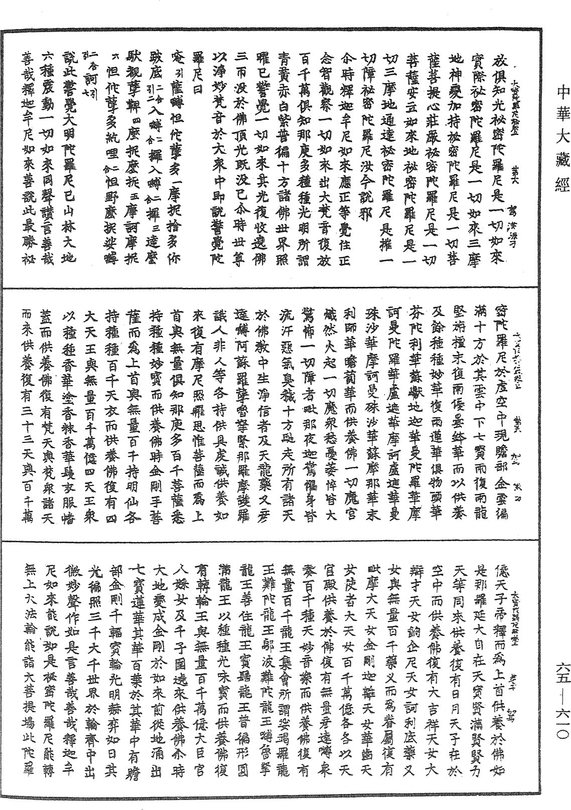 大寶廣博樓閣善住秘密陀羅尼經《中華大藏經》_第65冊_第0610頁