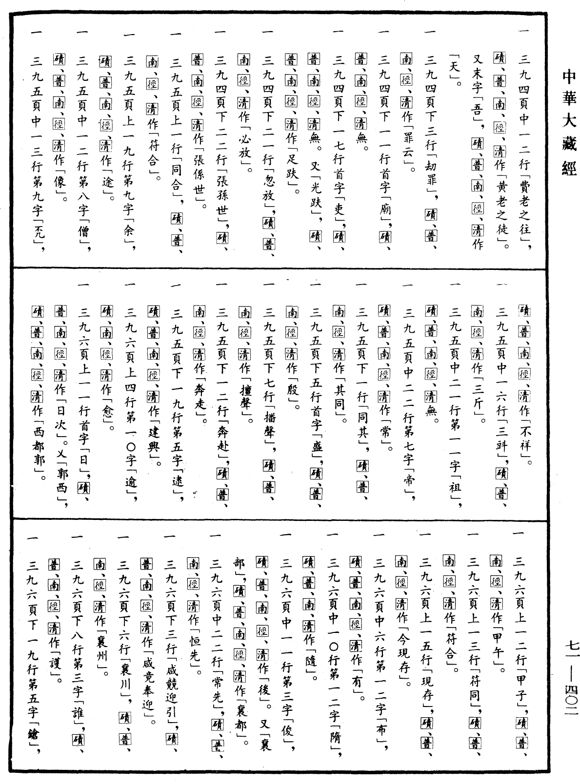 法苑珠林《中華大藏經》_第71冊_第402頁