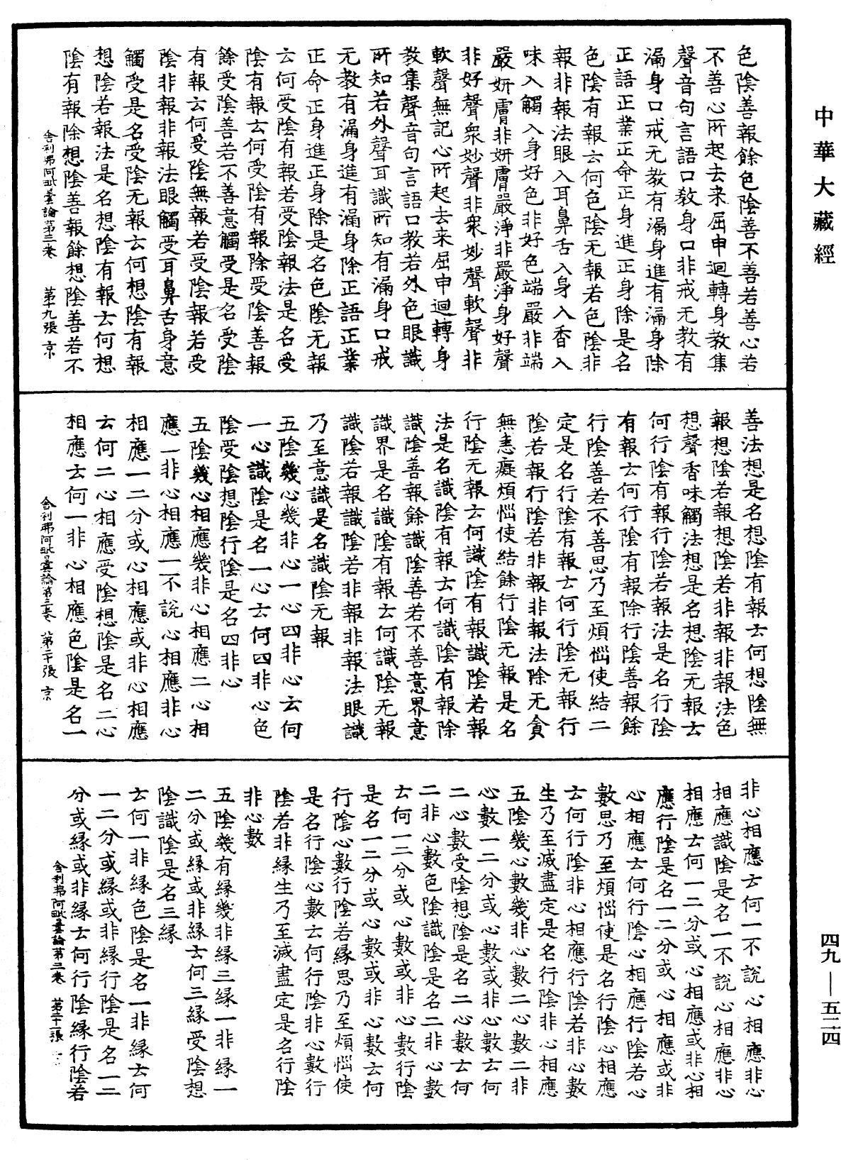 舍利弗阿毗曇論《中華大藏經》_第49冊_第0524頁