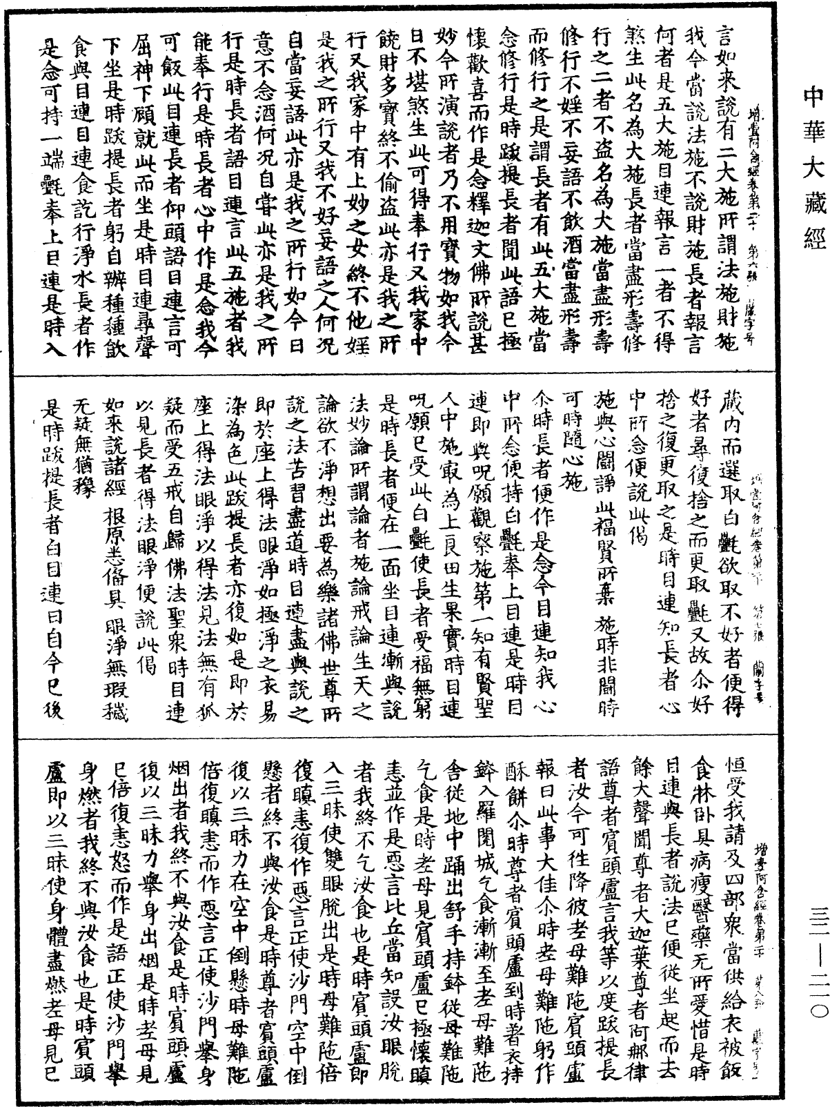 增壹阿含經《中華大藏經》_第32冊_第0210頁