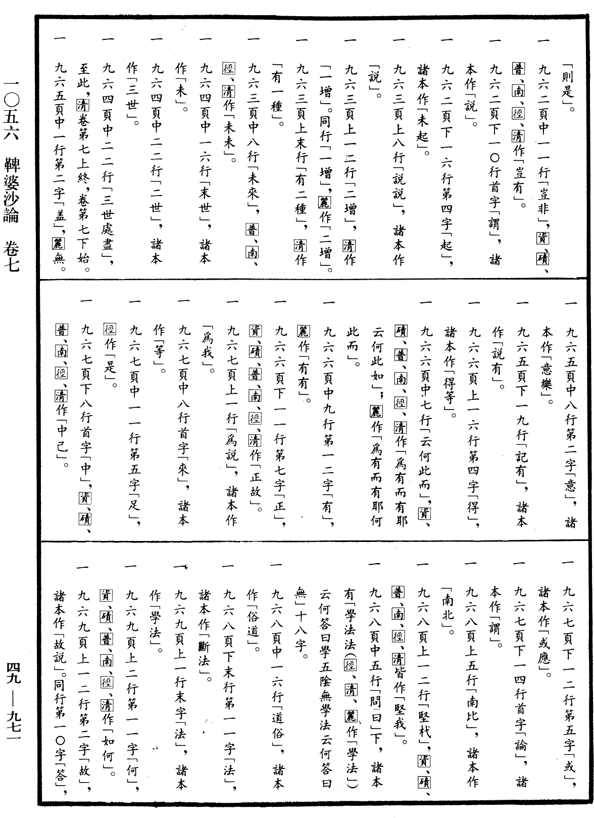 鞞婆沙論《中華大藏經》_第49冊_第0971頁