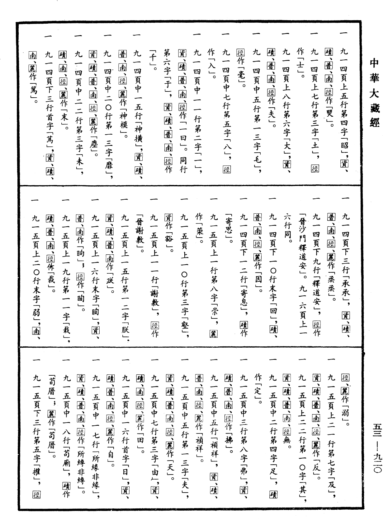 出三藏記集《中華大藏經》_第53冊_第920頁