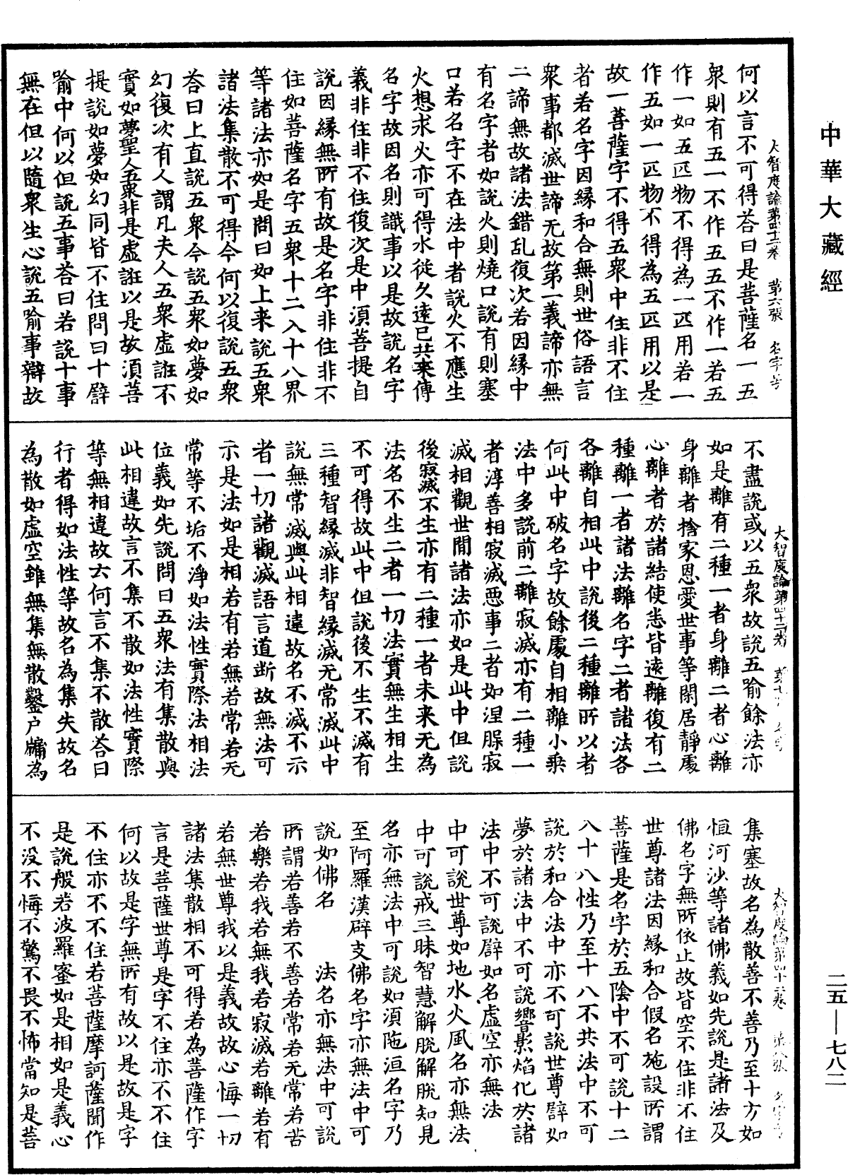 大智度論《中華大藏經》_第25冊_第782頁