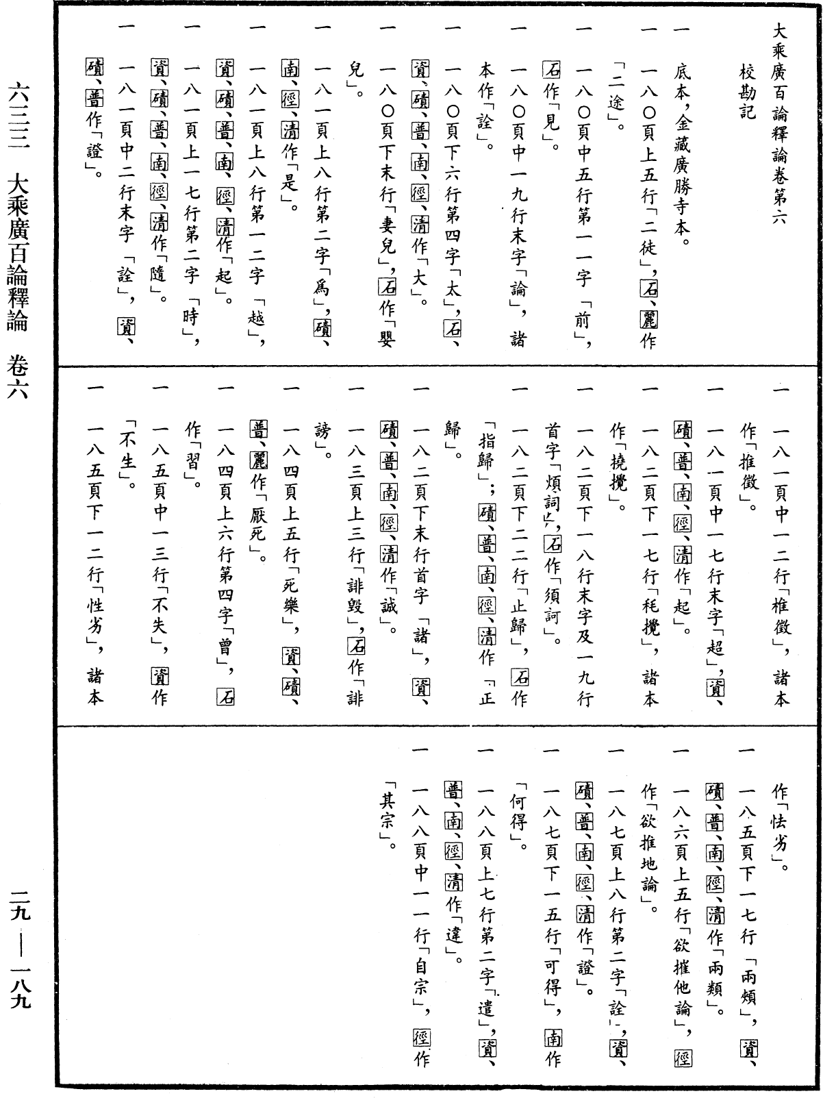 大乘廣百論釋論《中華大藏經》_第29冊_第0189頁6