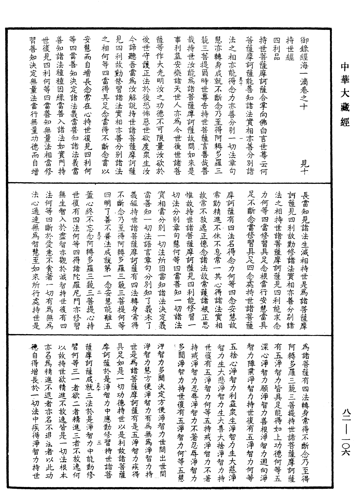 御錄經海一滴《中華大藏經》_第82冊_第0106頁