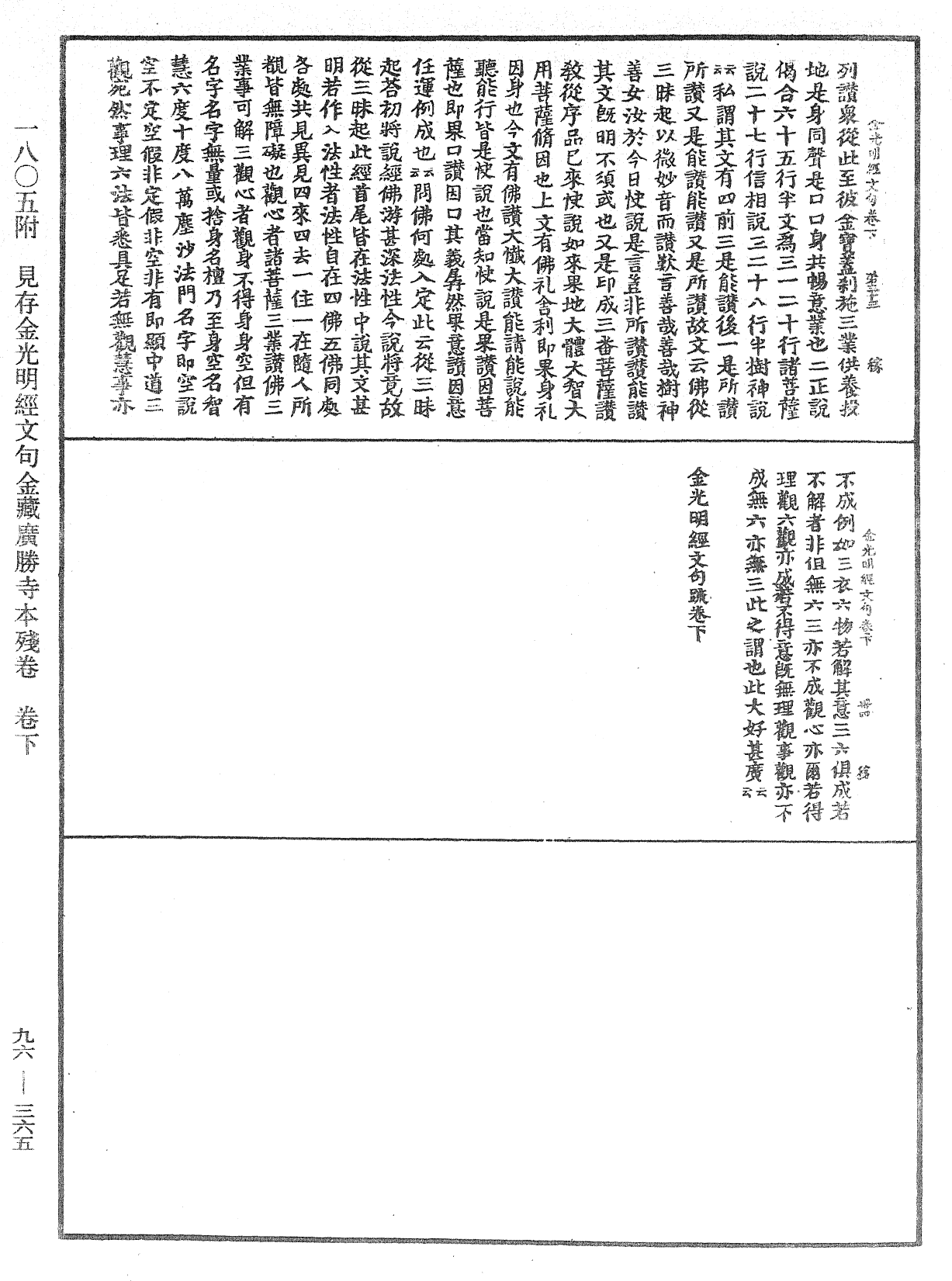 金光明經文句《中華大藏經》_第96冊_第365頁