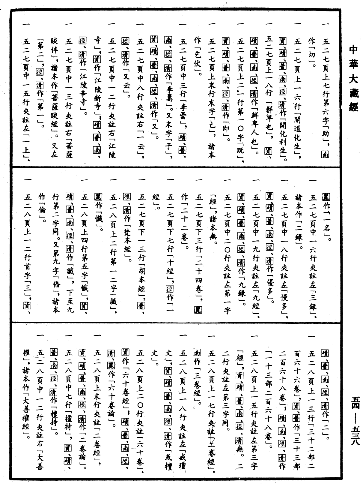 大唐内典录《中华大藏经》_第54册_第538页