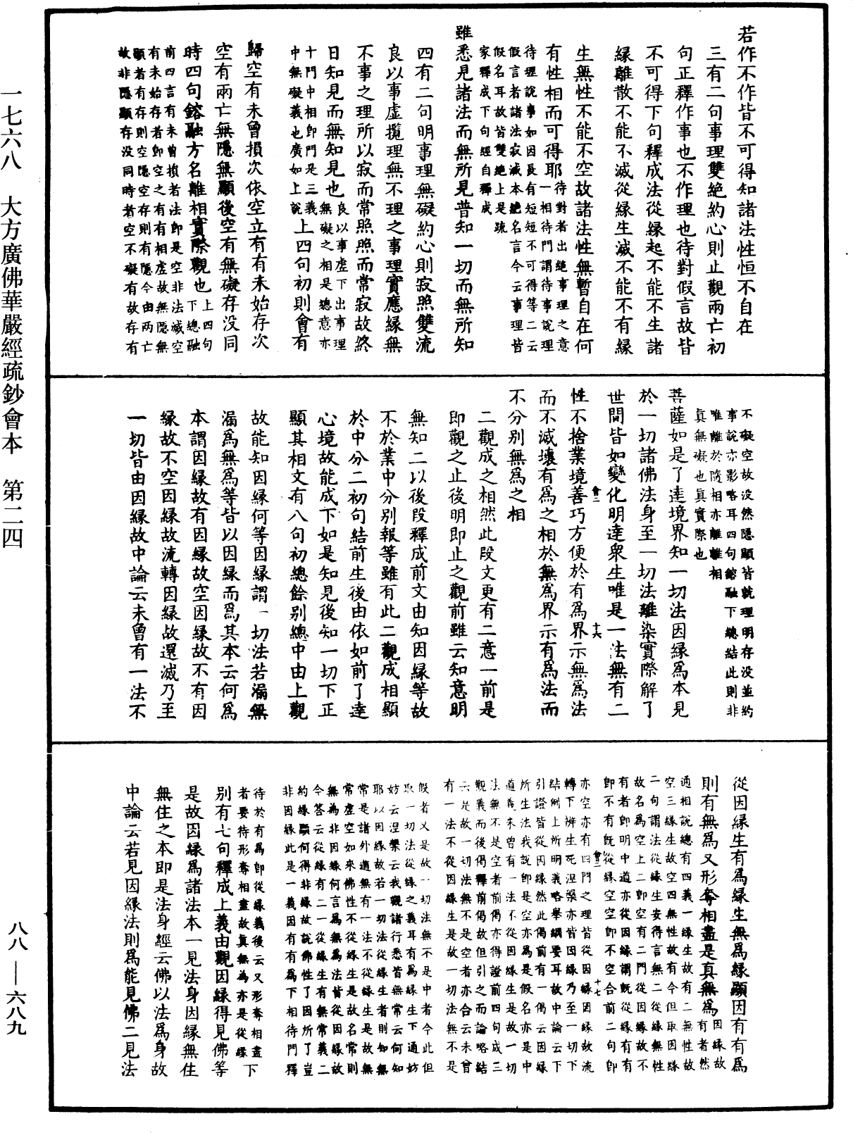 大方廣佛華嚴經疏鈔會本《中華大藏經》_第88冊_第689頁