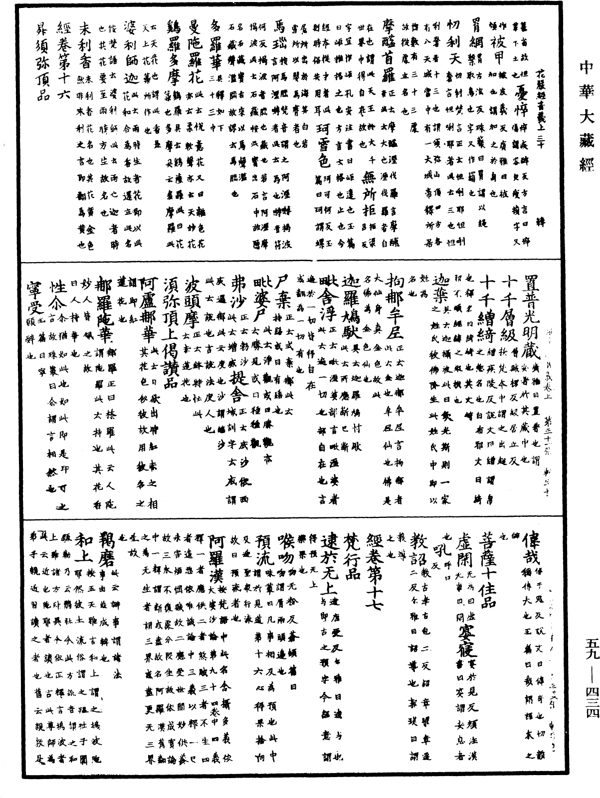 新譯大方廣佛華嚴經音義《中華大藏經》_第59冊_第0434頁