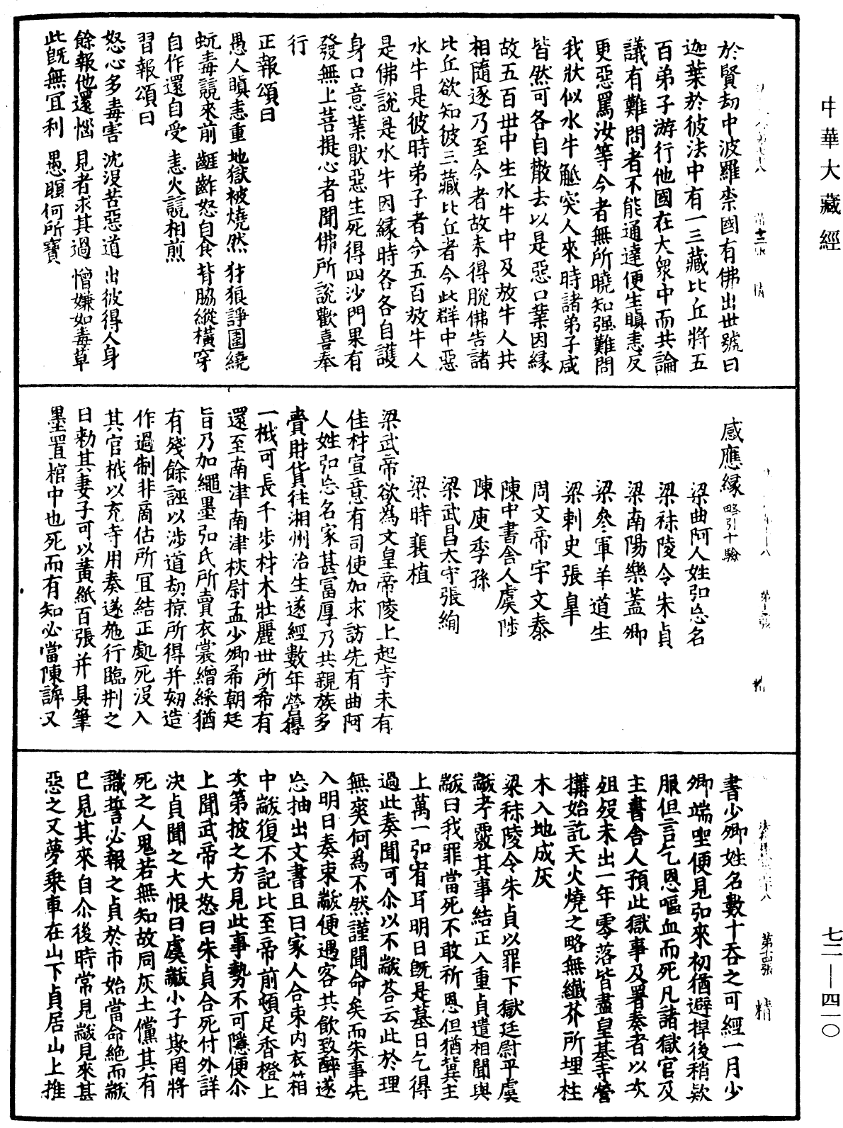 法苑珠林《中華大藏經》_第72冊_第410頁