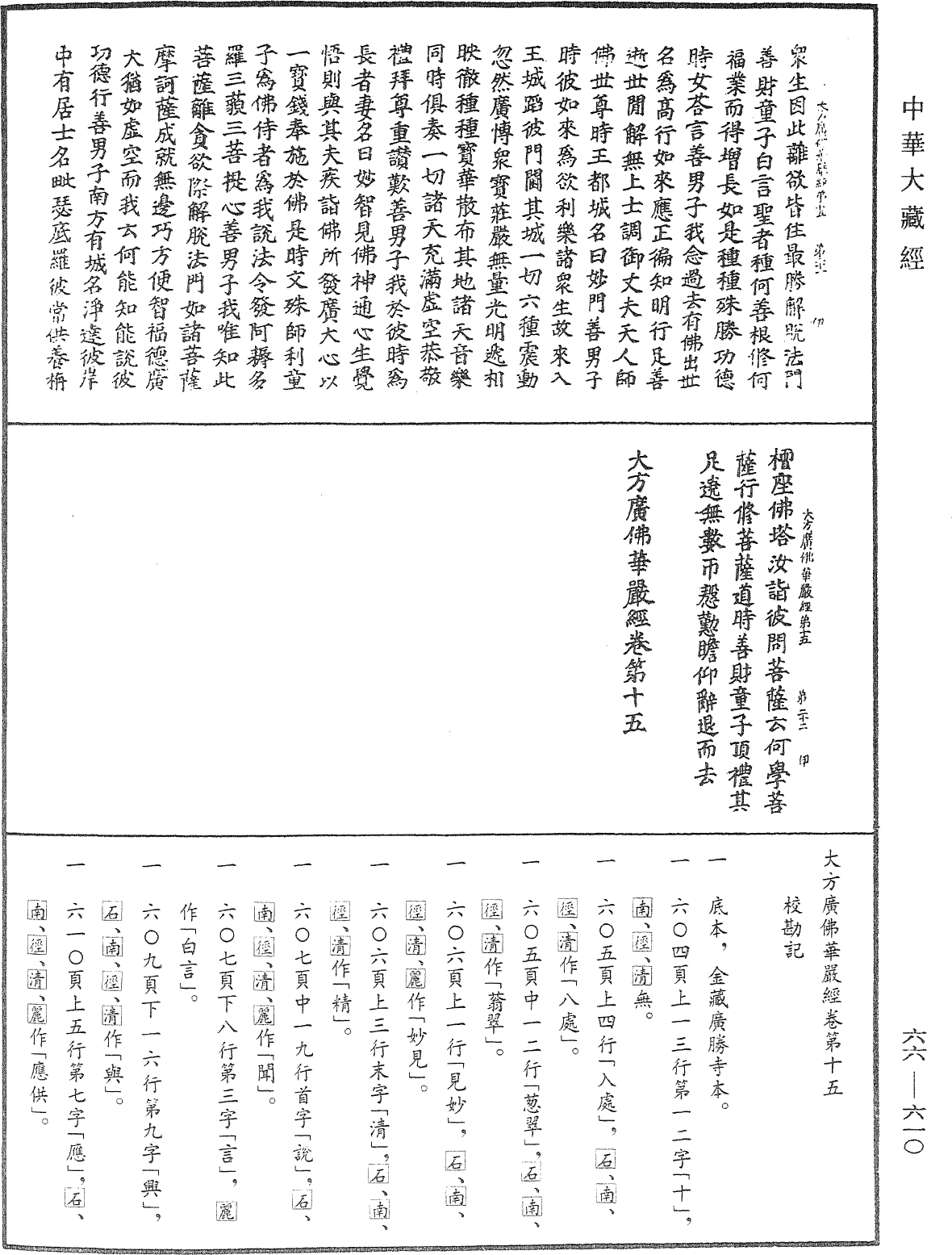 大方廣佛華嚴經《中華大藏經》_第66冊_第610頁