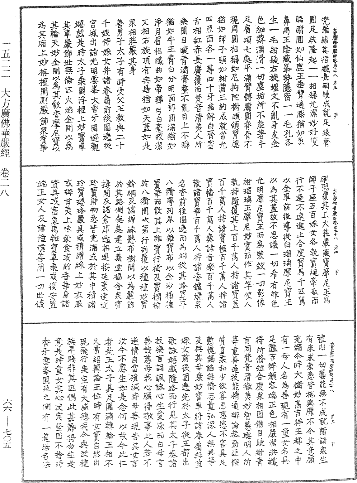 大方廣佛華嚴經《中華大藏經》_第66冊_第705頁