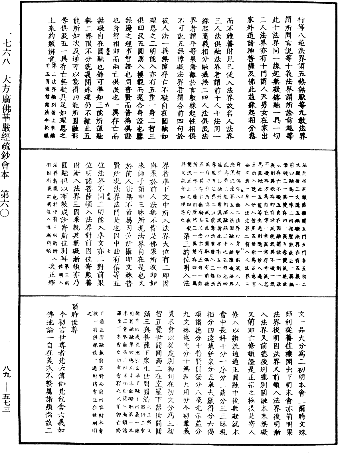 大方廣佛華嚴經疏鈔會本《中華大藏經》_第89冊_第573頁