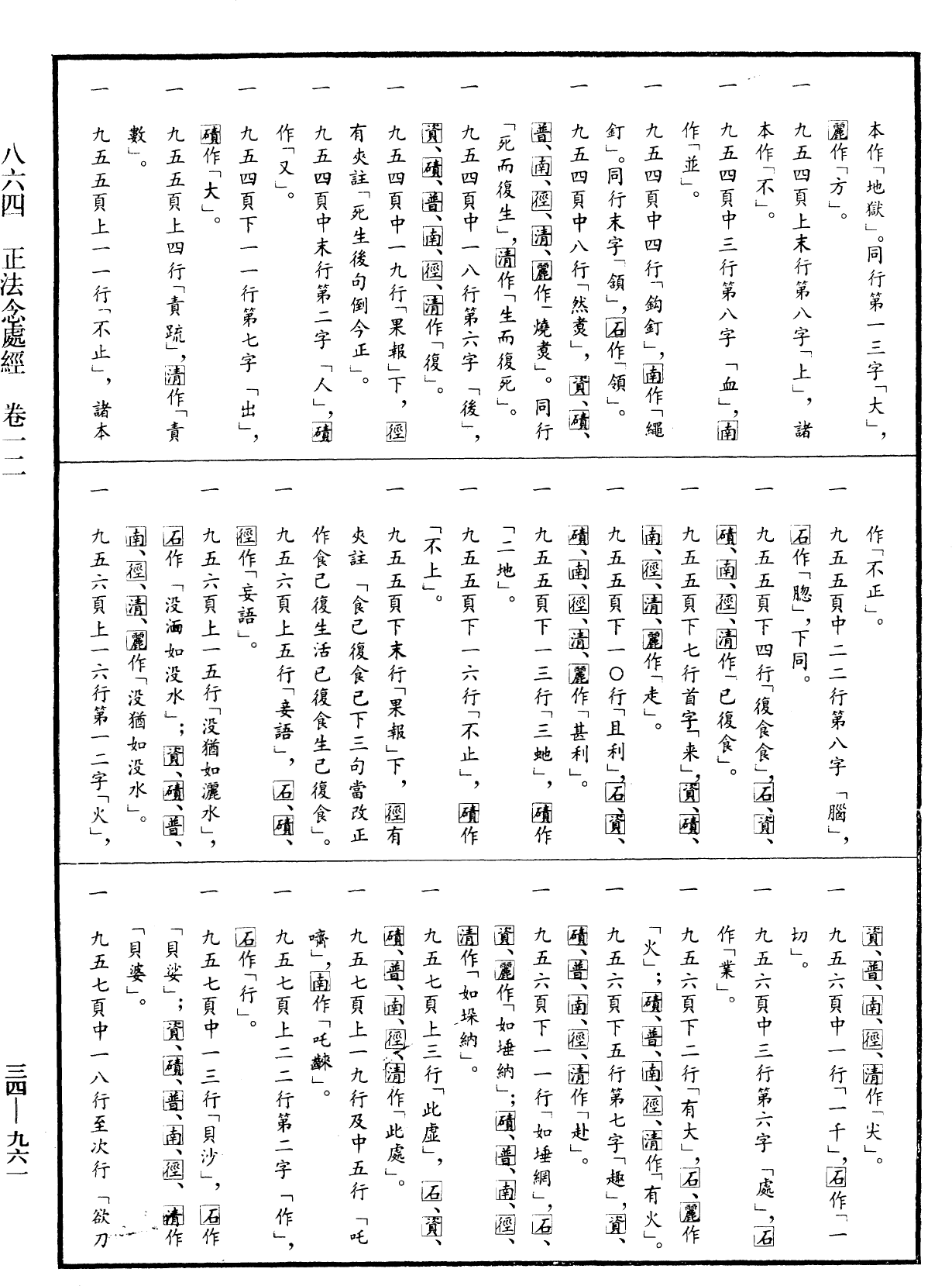 正法念處經《中華大藏經》_第34冊_第0961頁