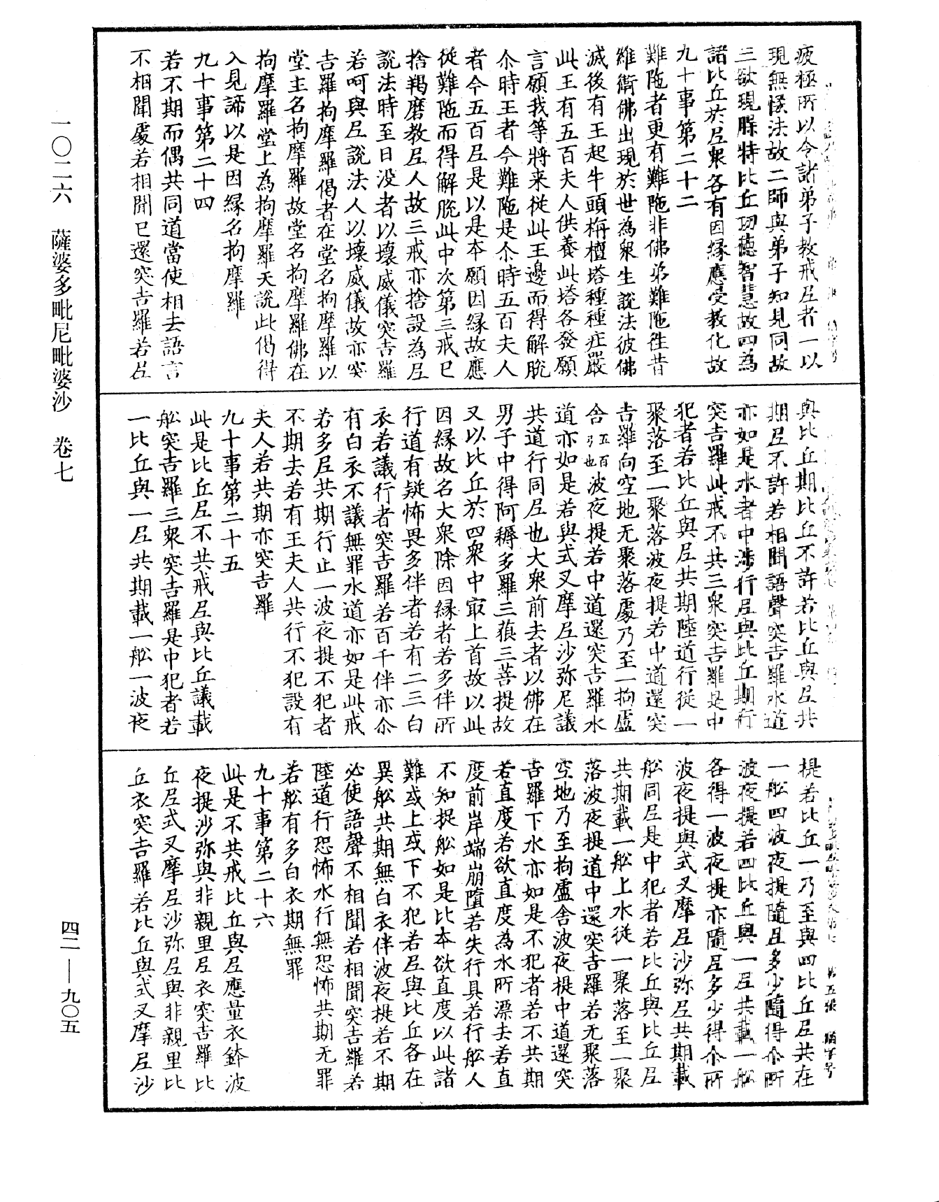 薩婆多毗尼毗婆沙《中華大藏經》_第42冊_第905頁