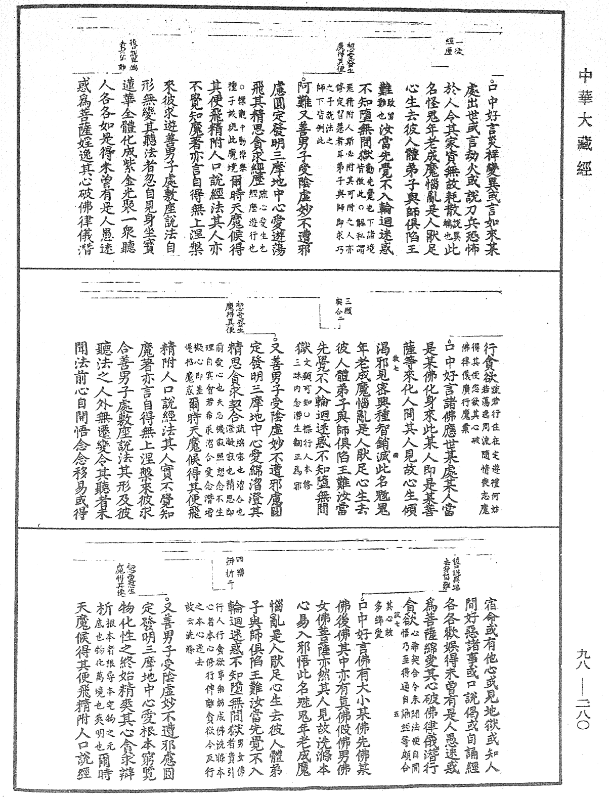 首楞严经义海《中华大藏经》_第98册_第280页